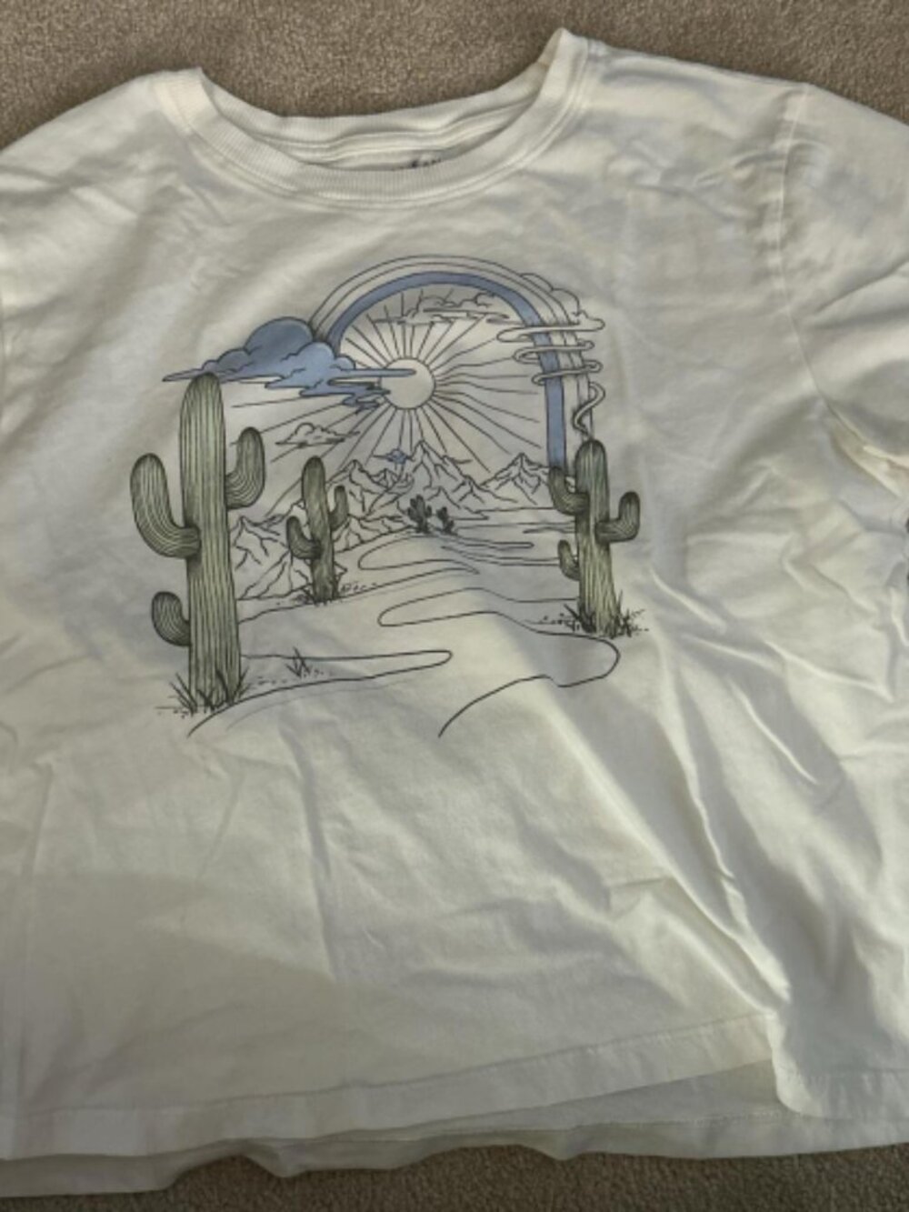 American Eagle Outfitters Women's White T-shirt